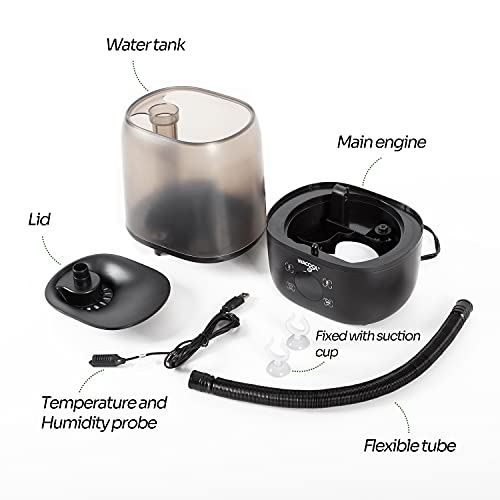 WACOOL Reptile Fogger with Humidity Controller, 4L Large Tank Reptile