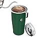 Coffee Gator Insulated Coffee Cup with Paperless Filter, All-in-One Hand Drip Coffee Maker with Filter, Thermal Stainless Steel Travel Cup for Hot Drinks - 585ml / 20oz (Green)