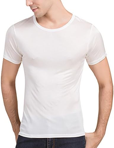LingDoooMen's Silk Shirt Soft Breathable Sport T-Shirt Underwear Slim Short/Long Sleeve Tops
