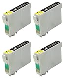 Virtual Outlet ® 4 Pack Remanufactured Black Inkjet Cartridges for Epson T048 #48, T048120 Compatible with Epson Stylus Photo R300, Stylus Photo R300M, Stylus Photo RX500, Stylus Photo R200, Stylus Photo RX600, Stylus Photo R220, Stylus Photo R320, Stylus Photo R340, Stylus Photo R500, Stylus Photo R600, Stylus Photo RX620 (4 Black)