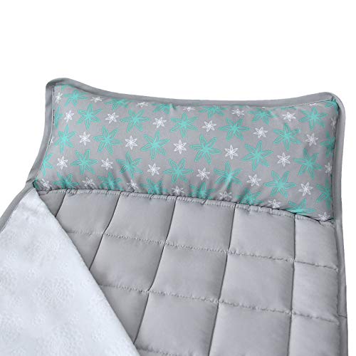 Nap Mat for Toddlers, Kids Nap Mat with Removable Pillow and Fleece