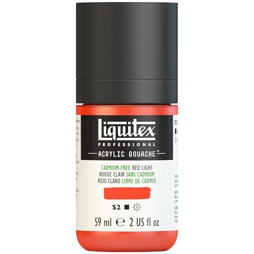 Liquitex Professional Acrylic Gouache, 2-oz (59ml) Bottle, Cadmium-Free Red Lig…