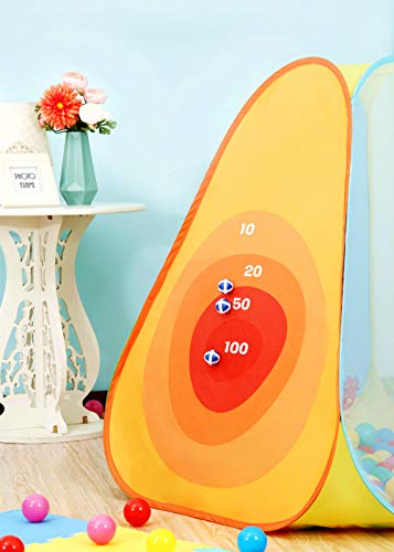 PLAY 10 Kids Pop up Ball Pit Tent with Ball Shooting and Sticky Balls Design,Including 50 Pit Balls and 3 Sticky Balls - Thumbnail 4