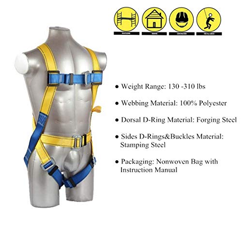 Full Body Safety Harness Tool Fall Protection CSA Z259.10-2018, ANSI/ASSE Z359.11-2021 and OSHA Compliant