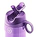 Pogo BPA-Free Plastic Water Bottle with Flip Straw, Purple, 32 oz/Standard
