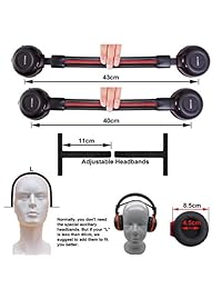 Coche inalámbrico auriculares, Inalámbrico auriculares de diadema para niños, en coche inalámbrico auriculares con bolsa de viaje Universal para sistema de Enterainment trasero, 2 canales auriculares inalámbricos, Paquete de 4