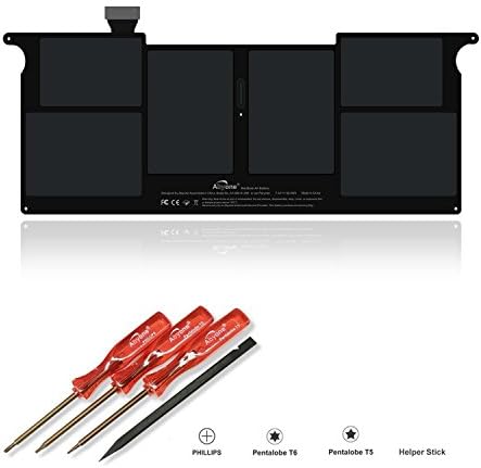 Abyone 5000mAh Laptop Replacement Battery for Apple MacBook Air 11 inch A1465 A1370 MC968LL/A MD223LL/A MD711LL/A MD711LL/B (for Mid 2011 2012 2013 Early 2014 2015) A1406 A1495 Battery -7.3V/37Wh