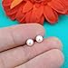 14k White Gold AAA White Freshwater Cultured Pearl Stud Earrings - 3.0-3.5 Millimeters