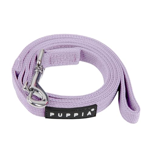 Puppia Two Tone Dog Lead Strong Durable Comfortable Grip Walking Training Leash for Small & Medium Dog, Violet, Small