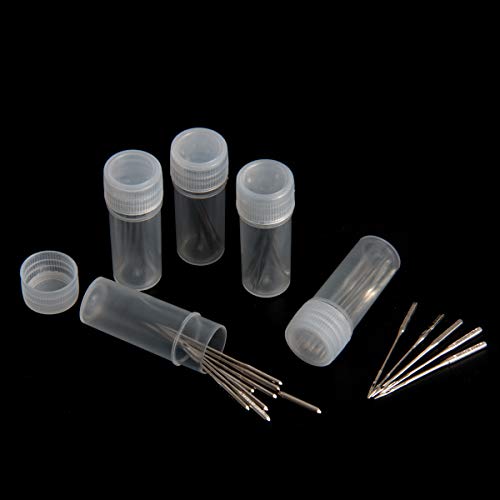 HAPY SHOP 100 Pieces Sewing Needles Home Sewing Machine Needles,Size 9, 11, 14, 16, 18, with 10 Needle Bottles,20 Pieces Per Size for Household Sewing Machines - Thumbnail 2