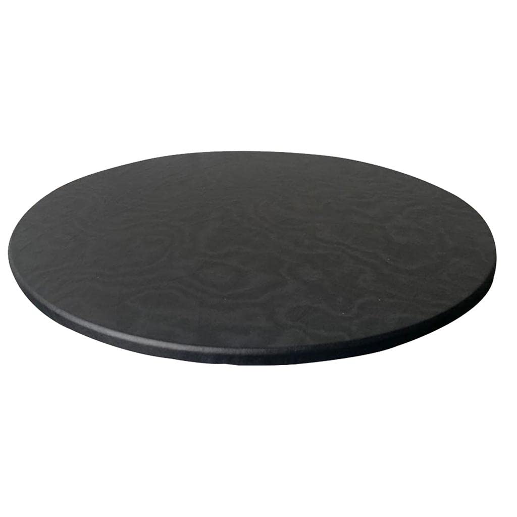 Fenteer Waterproof Non-Slip Round Tablecloth Tablecloth Washable Waterproof Dirt-resistant 120cm, Black, 120cm Max