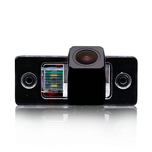 Navinio Car Backup Camera Waterproof Rear-View License Plate Rear Reverse Parking Camera for Cayenne VW Touareg Golf V Skoda Fabia Passat B5 Tiguan Polo Santana (Starlight Super pro Camera)