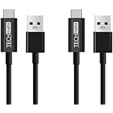 USB Type C Cable (5FT, 2-PK), TechMatte USB 3.0 Type C to Type A (USB-C to USB) Cable for Google Pixel, Pixel XL, OnePlus 3, HTC 10, Nexus 5X, 6P, LG G5 (5 Foot, Black)