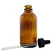 Amber Glass Bottles with Glass Droppers - 2 Each - 4 Oz Capacity