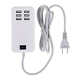 Momoday Universal 5V 6A 30W Ports USB Desktop Wall Charger Travel Adapter With 1.5m Line Power Cord for iPhone 7 6 Plus 5S / iPad / Samsung Galaxy S6 S5 Note / Nokia And Other USB-Powered Devices