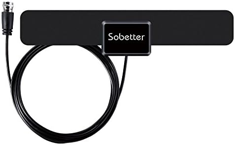 HDTV Antenna,Sobetter 35+ Mile Range Indoor TV Antenna with 10ft Coax Cable,support 1080p,4K,Upgraded Version Better Reception