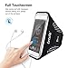 Letsfit Running Armband, Water Resistant Cell Phone Armband for iPhone Xs MAX XR 8 7 6s Plus Galaxy S10 S9 S8 S7 with Key Slot, Headphone Slot and Face ID for Running, Walking, Hiking, Black