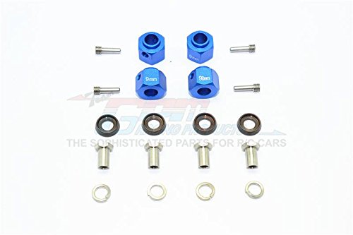 Traxxas TRX-4 Trail Defender Crawler Upgrade Parts Aluminum Wheel Hex Adapters 9mm - 4Pcs Set Blue