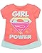 Toddler Supergirl T-Shirt with Cape Girl Power - Coral, 4T