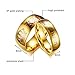 Blowin Newest His Queen Ring Womens Stainless Steel Anniversary Rings Couples Gifts, Golden (Her Size 8)
