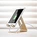 KAERSI K1 Desktop Phone and Tablet Stand, Cradle, Dock for All Cell Phone, iPhone, Android Tablets, iPad - Gold