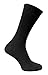 Mens 6 Pair Pack Thin 100% Cotton Lightweight Black or Brown Ribbed Crew Dress Socks (SE002 Black) 7-12 US