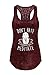 Tough Cookie's Women's Don't Hate Meditate Yoga Workout Burnout Tank Top (Large - LF, Maroon)