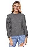 ROMWE Women's Pullover Sweater Long Sleeve Ribbed Sweater Top