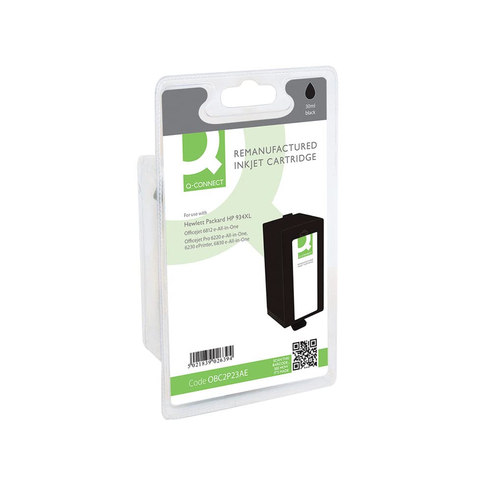 Q-Connect HP 934XL Inkjet Black Cartridge (Capacity: 30ml)