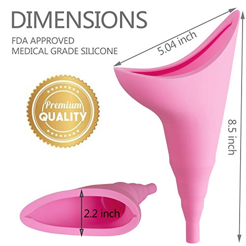 Female Urination Device,Silicone Funnel Urine Cups Pee Funnel Portable Urinal for Women Standing Up to Pee Funnel,Perfect for Travel, Outdoor Activities Including Camping, Hiking and Festivals