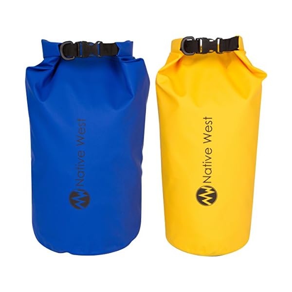 Dry-Bag-2-Pack-With-Shoulder-Strap-Waterproof-Floating-Dry-Gear-Bags-for-Boating-Kayaking-Fishing-Rafting-Swimming-Camping-Hiking-Rafting-SUP-and-Snowboarding-Dry-Compression-Sack-with-High-Quality-Ro