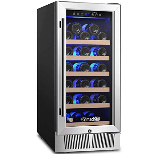 Kalamera 15'' Wine Cooler 28 Bottle Builtin or Freestanding with