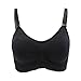 UTOVME Women's Maternity Nuring Bra Pumping Bra Wire Free Seamless Pregnant Breastfeeding Soft Cotton, Black XL