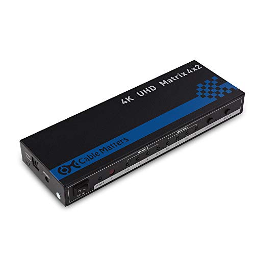 Cable Matters 4K HDMI Matrix Switch 4K Resolution Ready (4x2 HDMI Matrix)