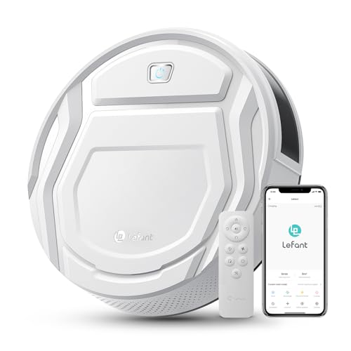 Lefant Saugroboter mit Fernbedienung, 2200Pa Staubsauger Roboter, 120Mins Max, WLAN Roboterstaubsauger, Selbstaufladend, App&Alexa, für Tierhaare, Tep