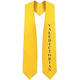 CLERKMANS Valedictorian,Salutatorian&amp;Honor Graduation Stole 2 Colors Length &amp; Width Fits All BodyTypes Premium Quality Stoles