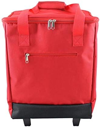 PAI Rolling Cooler Bag, 19" H x 14" W x 9 1/2" D, Red