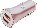 LAX Dual USB 4.8A Fast Car Charger for iPhone 6S Plus 6 Plus 6 5 SE 5S 5 5C 4S, Samsung Galaxy S7 S6 Edge Plus Note 5 4 S5 Tab S, LG, HTC, Nexus, iPad Cigarette Lighter Power Adapter (Rose Gold 4.8A)
