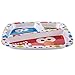 Zak (3 Pack) Disney Sesame Street Character Plastic 3-Section Divided Kids Plates