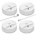 Anbock Motion Sensor Night Lights USB Rechargeable LED Closet Lights Wireless Under Cabinet Lighting Puck Lights Stick on Light for Cupboard Pathway Hallway Bathroom Bedroom Kitchen White 6000K 4 Pack