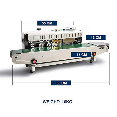 DPL Automatic Continuous Sealing Machine Food Sealer Horizontal Auto Impulse Sealer Machine Plastic Sealer Food Grade Packing (Renewed)