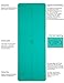 YAWHO Yoga Mat Fitness Mat Specifications 72” x 26” Thickness 1/4-Inch Eco Friendly Material SGS Certified Ingredients TPE Extra Large Non-Slip Exercise Mat with Carry Bag (Cyan)thumb 1