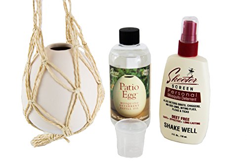 Skeeter Screen Patio Egg W/4oz Personal Spray and 8oz Bonus Refill - Deet Free mosquito deterrent and long lasting Skeeter Screen Patio Egg W/4oz Personal Spray and 8oz Bonus Refill - Deet Free mosquito deterrent and long lasting