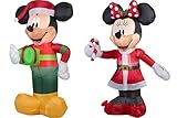 5 Feet Tall Airblown Self Inflatable Mickey And Minnie Mouse With Energy Efficient LED | Inflatable Mickey And Minnie Christmas Yard Decorations