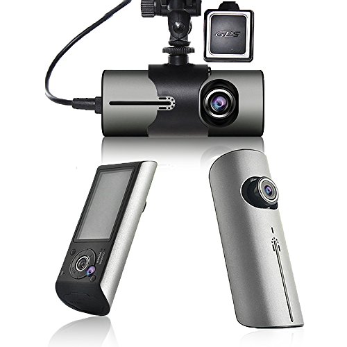Indigi Dual Camera Wide Angle Dashboard Crash Cam DVR - 2.7