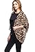 BAISHENGGT Women's Leopard Print Sheer Chiffon Cardigan Blouse Small Leopard