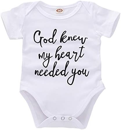 Baby Boys Girls Short-Sleeve Bodysuit Bodysuit Infant Funny Letter Printed Romper Outfits