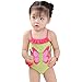 Saidi Girls One Piece Swimsuit Hollow-Out Butterfly Swimwear Yellow Pink