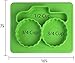 Discontinued Silicone Placemat Toddler Plates - Mini Monster Truck - from Freezer to Microwave to Table. Fits in a Ziplock Bag. (Green)