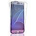 Samsung Galaxy S7 Case, AMASELL Full Coverage 360 Degree Front and Back Protective Case Shockproof TPU Gel Transparent Clear Cover for Samsung Galaxy S7, Blue Purple